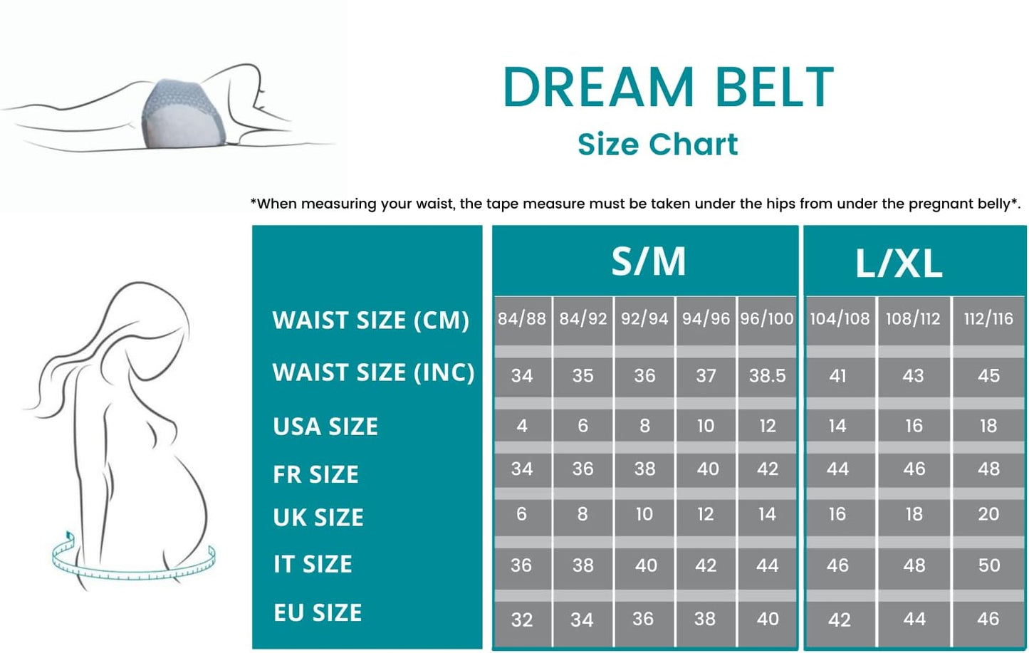 Dream Belt Sleep Aid, Maternity Sleep Support & Wedge for Ultimate Comfort during Pregnancy