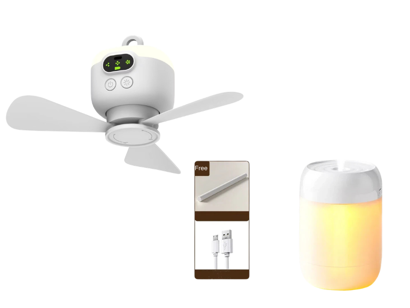 ⏰ Limited-time offer: 50% OFF🌬️✨Rechargeable Ceiling Fan with LED Light