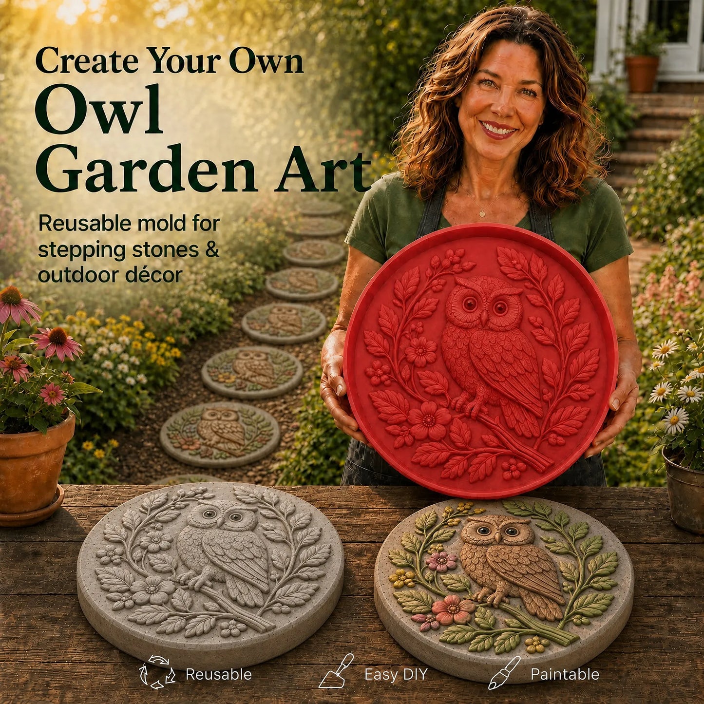 💥 LAST DAY 70% OFF - 🌻 Reusable Sunflower Stepping Stone Mold (📦Buy 2 Free Shipping)