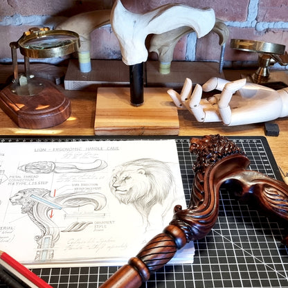 Lion Head – Ergonomic Walking Cane