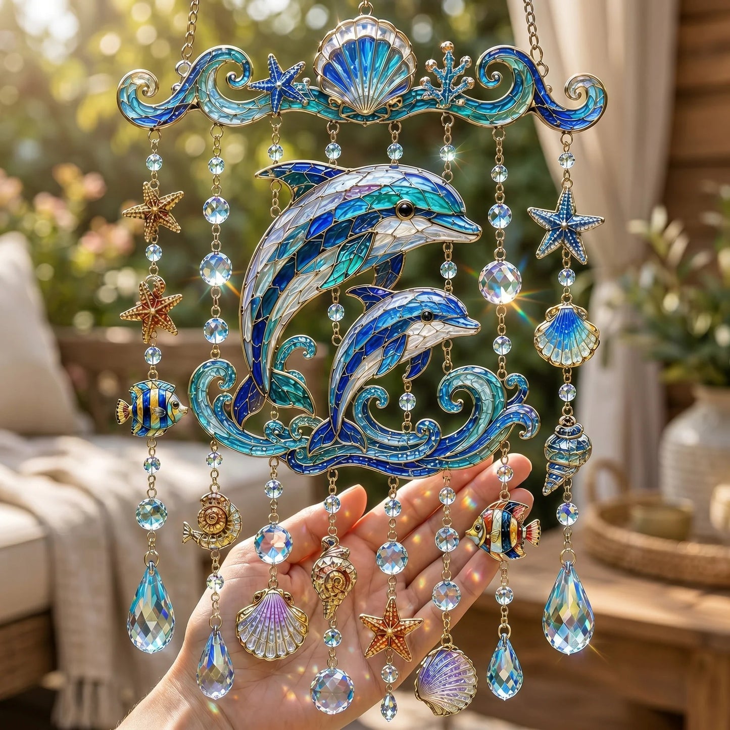 🐋 Ocean-Themed Wind Chime – Bring the Ocean Glow to Your Garden (📦Buy 2 Free Shipping)