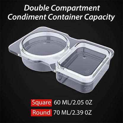 🔥HOT SALE 50% OFF🔥Double Compartment Snack Containers With Lids