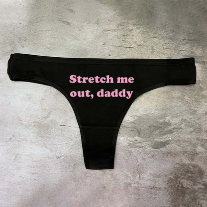 Stretch Me Out, Daddy Printed Sexy Women's Panties