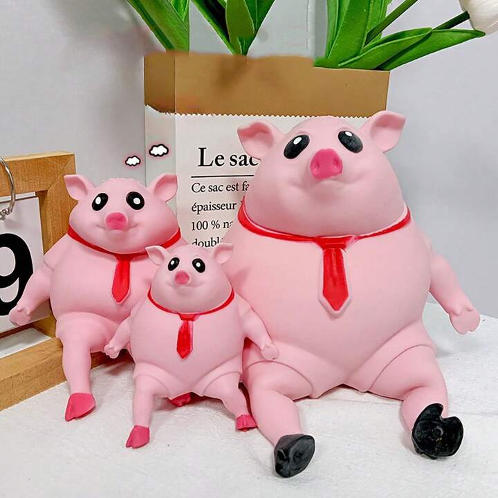 Cute Pink Pig Squeeze Toy – Stress Relief Animal Doll for Kids