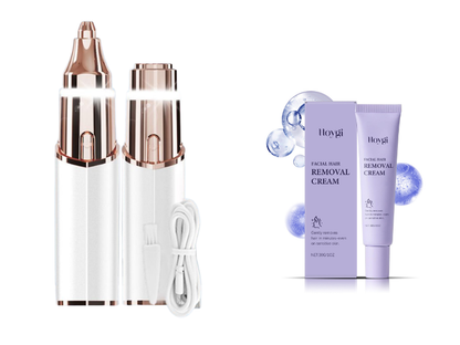 ⏰🔥LIMITED TIME 50% OFF! 💖 2-in-1 Facial Hair Remover & Eyebrow Trimmer – Precise, Gentle & Easy-to-Use for Smooth Skin ✨🌸