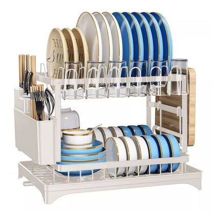 🔥50％ OFF🔥Premium 2-Tier Dish Rack🍽️✨ Elevate Your Kitchen Style✨
