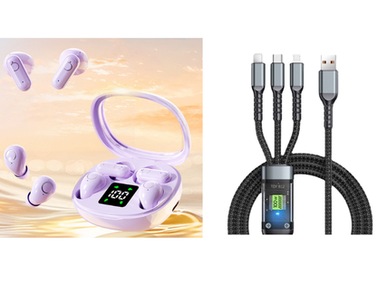 🥳2026 HOT SALE🥳💞50K+ SOLD!🎧 🔋All-Day Comfort, True Wireless Freedom. Dual Earbuds with LED Case – Grab & Go. 🚀📞