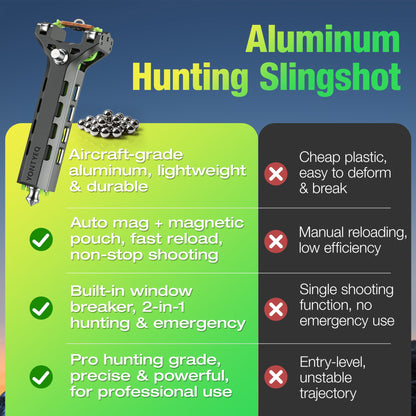 YONTYEQ Aluminum Slingshot Kit with Ammo Tube