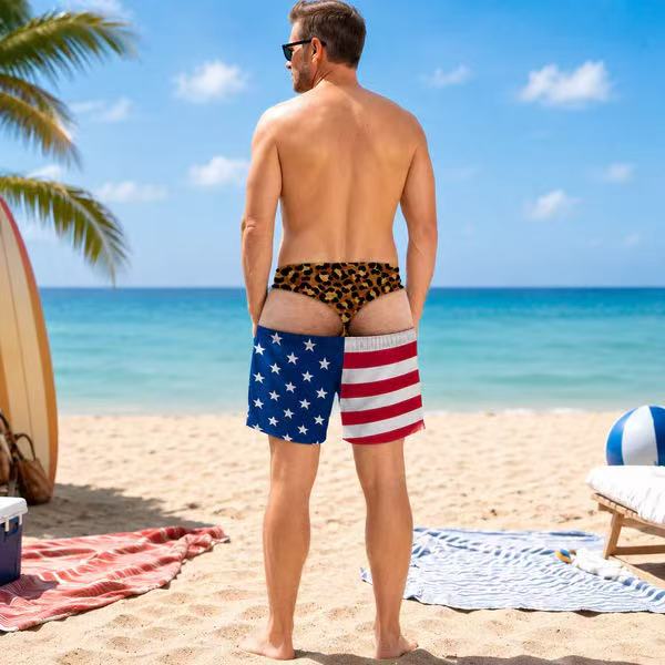 Funny Men Swim Trunks -Birthday Gifts For Husband, Son, Grandson, Brother, Grandpa, Dad, Yourself