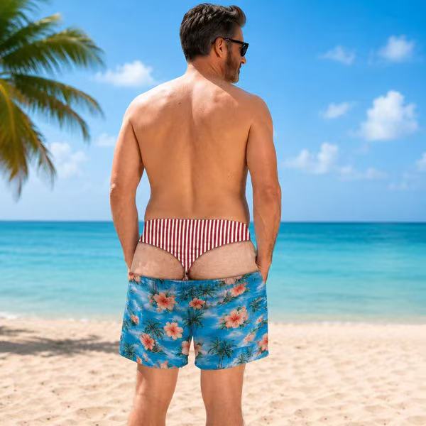 Funny Men Swim Trunks -Birthday Gifts For Husband, Son, Grandson, Brother, Grandpa, Dad, Yourself