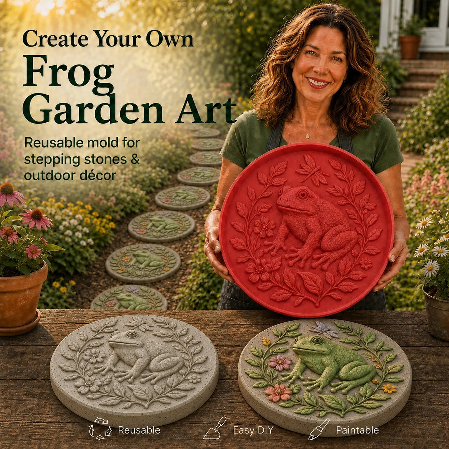 💥 LAST DAY 70% OFF - 🌻 Reusable Sunflower Stepping Stone Mold (📦Buy 2 Free Shipping)
