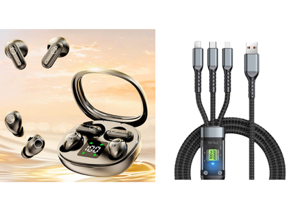 🥳2026 HOT SALE🥳💞50K+ SOLD!🎧 🔋All-Day Comfort, True Wireless Freedom. Dual Earbuds with LED Case – Grab & Go. 🚀📞