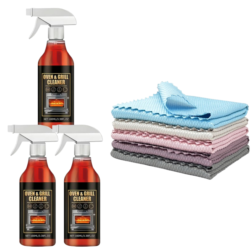 🧼 BUY 2 GET 1 FREE! ✨ Oven & Grill Cleaner Spray – Dissolves Grease in 5 Mins, No Scrubbing & Eliminates Odors 🔥
