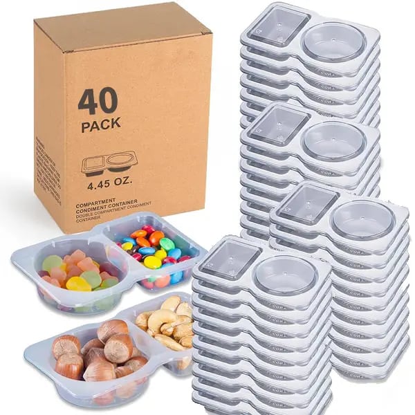 🔥HOT SALE 50% OFF🔥Double Compartment Snack Containers With Lids