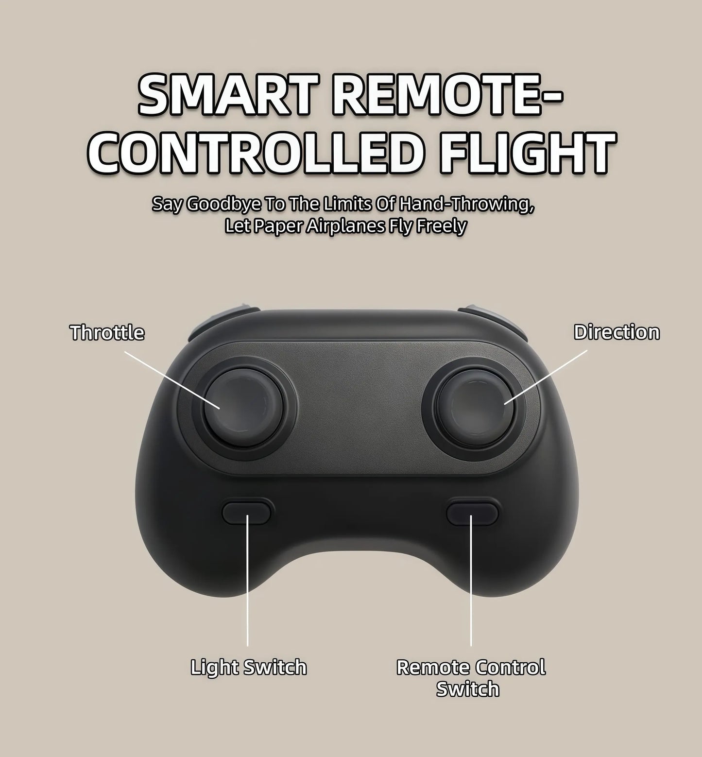 Paper Airplane Kit with Gyro Stabilizer and Remote Control