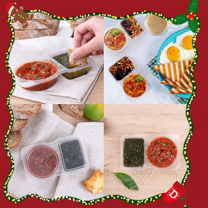 🔥HOT SALE 50% OFF🔥Double Compartment Snack Containers With Lids