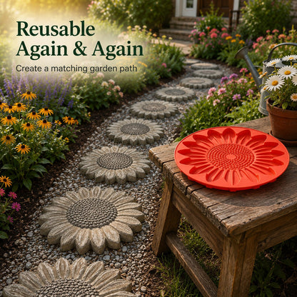 💥 LAST DAY 70% OFF - 🌻 Reusable Sunflower Stepping Stone Mold (📦Buy 2 Free Shipping)