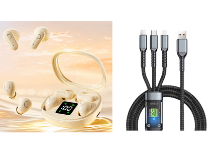 🥳2026 HOT SALE🥳💞50K+ SOLD!🎧 🔋All-Day Comfort, True Wireless Freedom. Dual Earbuds with LED Case – Grab & Go. 🚀📞