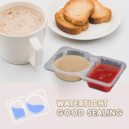 🔥HOT SALE 50% OFF🔥Double Compartment Snack Containers With Lids