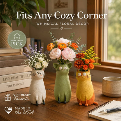 😻LAST DAY49% OFF -🔥 Handcrafted Quirky Cat Vase