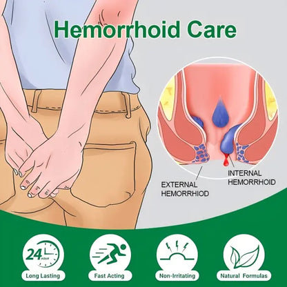 Organic Hemorrhoid Treatment Cream-Gel, Healing & Soothing Relief with Aloe Vera, Relieves Itching, Pain & Swelling