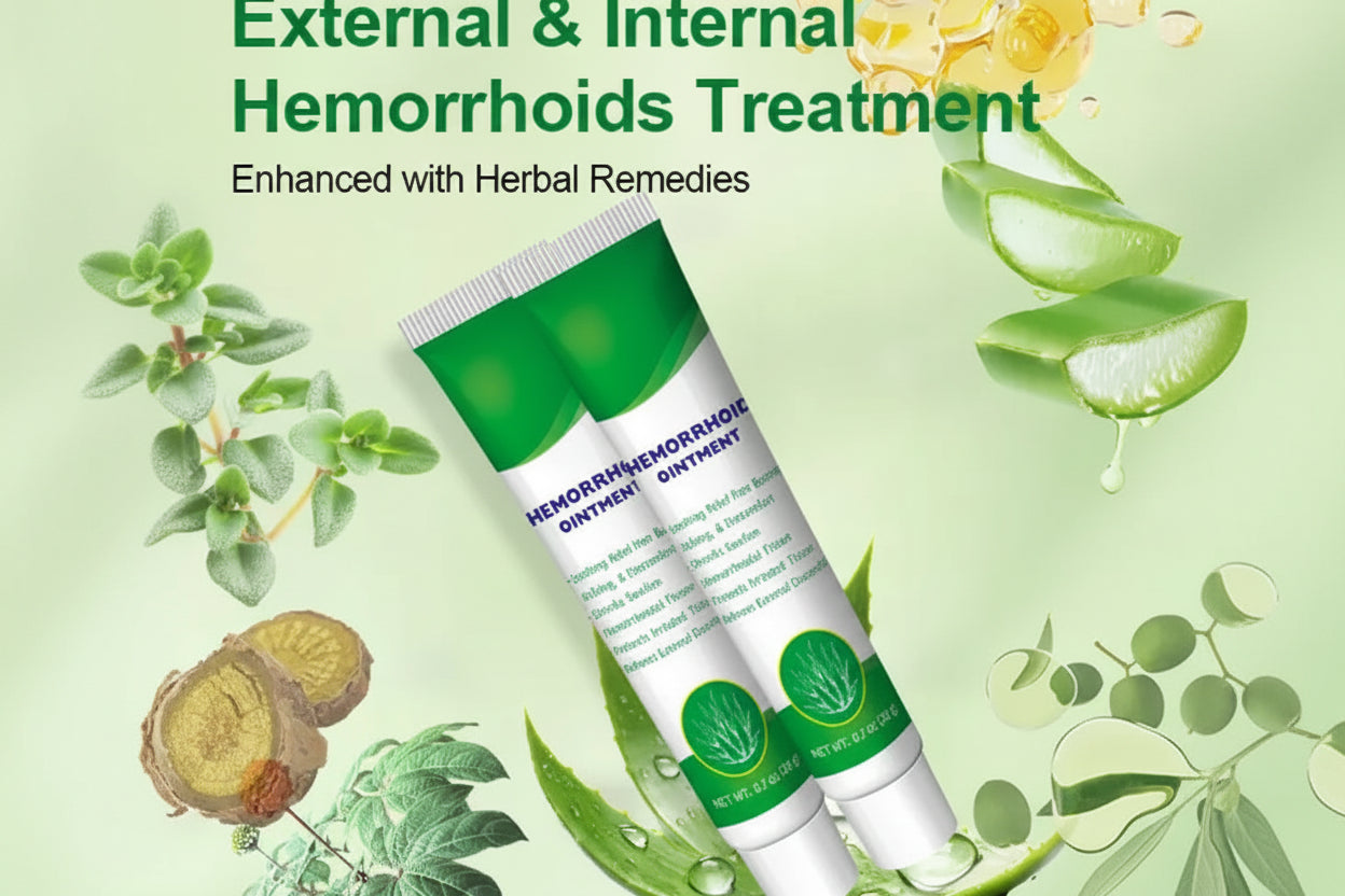 Organic Hemorrhoid Treatment Cream-Gel, Healing & Soothing Relief with Aloe Vera, Relieves Itching, Pain & Swelling