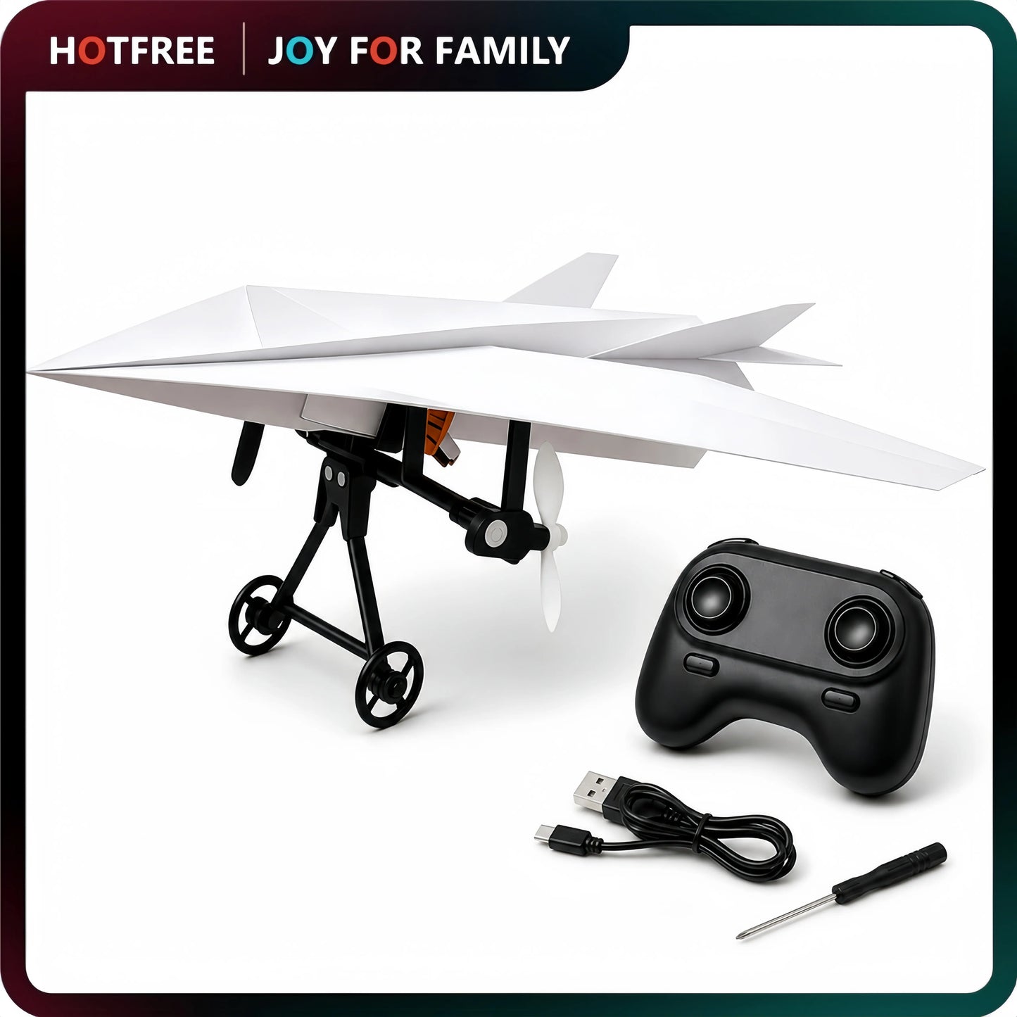 Paper Airplane Kit with Gyro Stabilizer and Remote Control