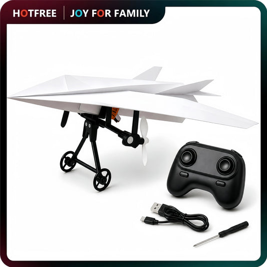 Paper Airplane Kit with Gyro Stabilizer and Remote Control