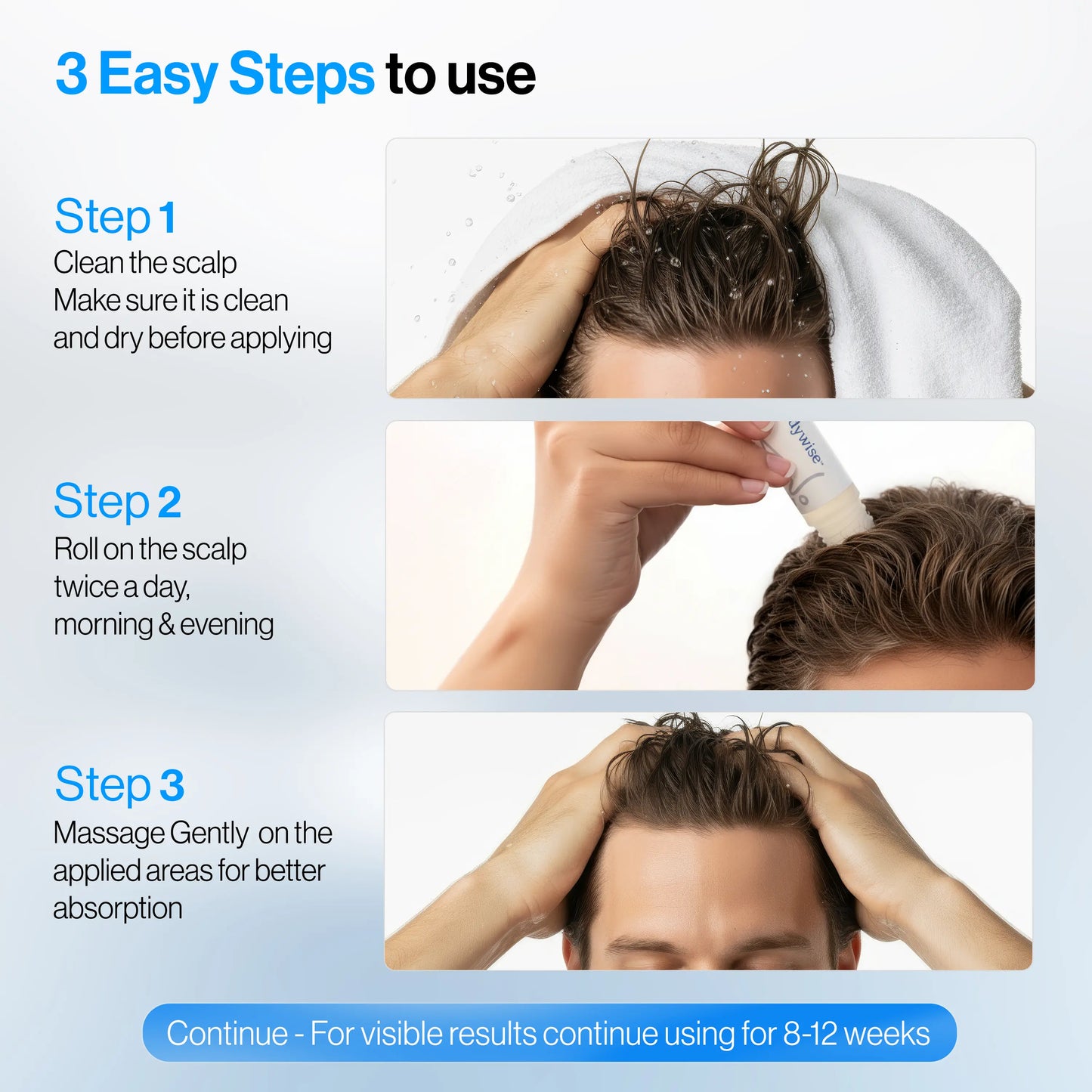 Be Bodywise Hair Growth Roll-On Serum | 3% Rosemary, Redensyl & AnaGain
