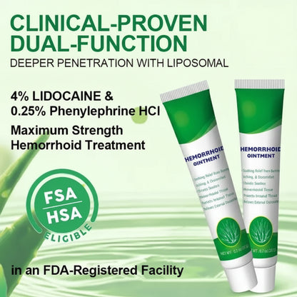 Organic Hemorrhoid Treatment Cream-Gel, Healing & Soothing Relief with Aloe Vera, Relieves Itching, Pain & Swelling