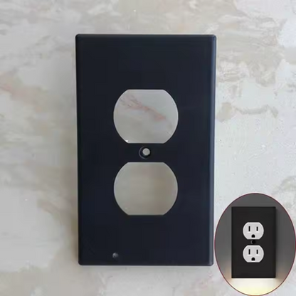 Outlet Wall Plate With Night Lights-No Batteries or Wires