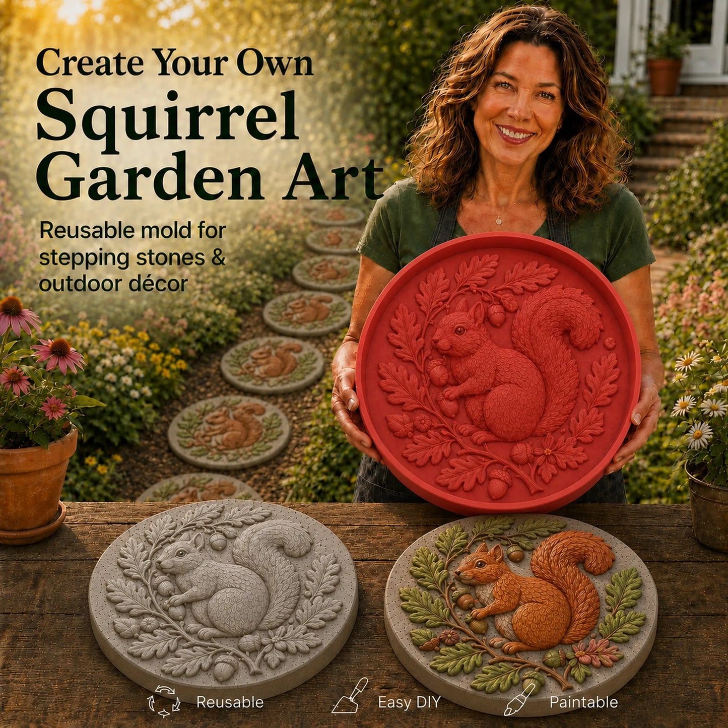 💥 LAST DAY 70% OFF - 🌻 Reusable Sunflower Stepping Stone Mold (📦Buy 2 Free Shipping)