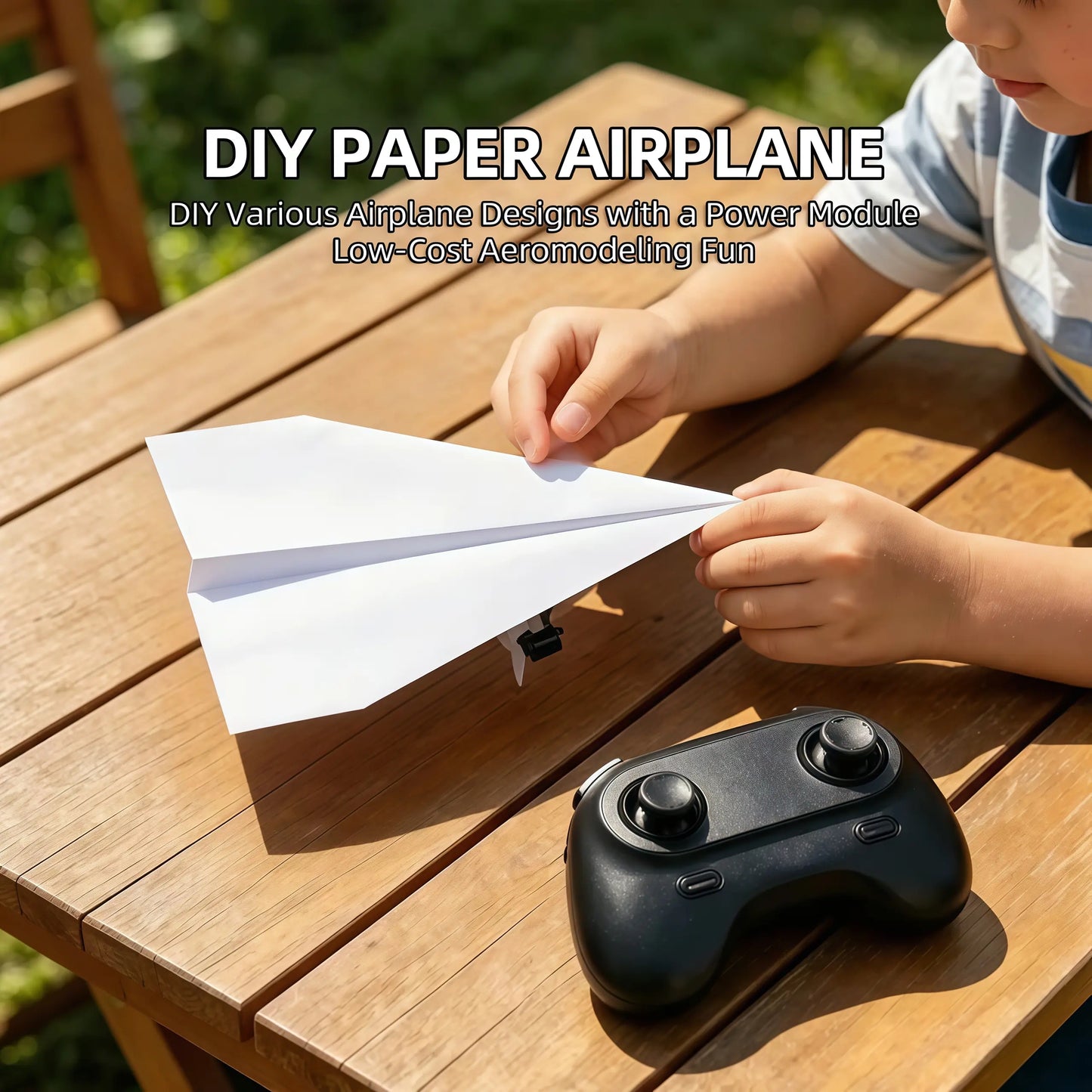 Paper Airplane Kit with Gyro Stabilizer and Remote Control