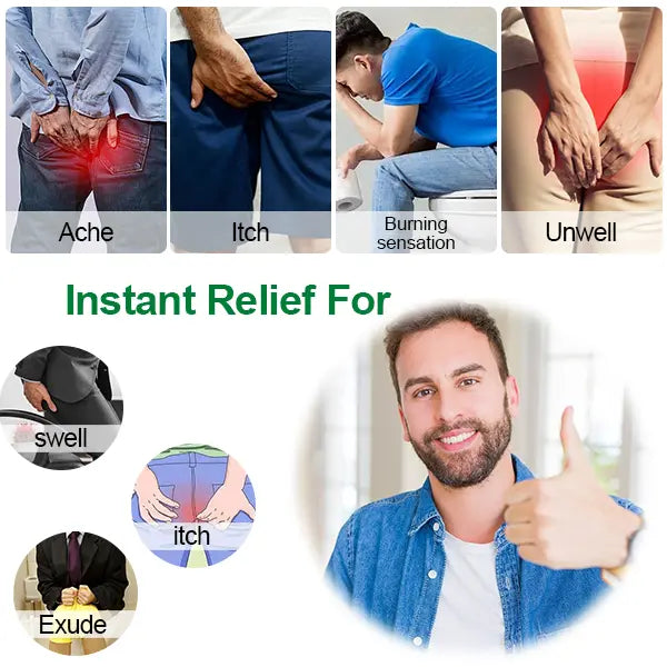 Organic Hemorrhoid Treatment Cream-Gel, Healing & Soothing Relief with Aloe Vera, Relieves Itching, Pain & Swelling