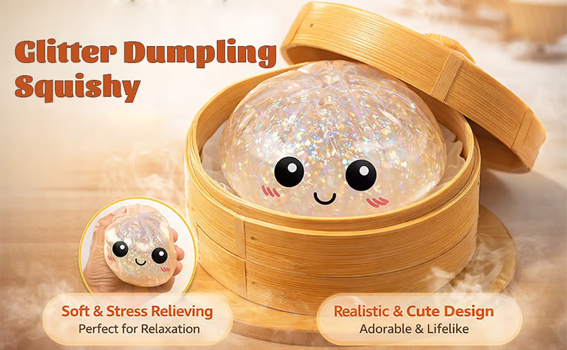 Expressive Dumpling Squishy -Fidget Toy