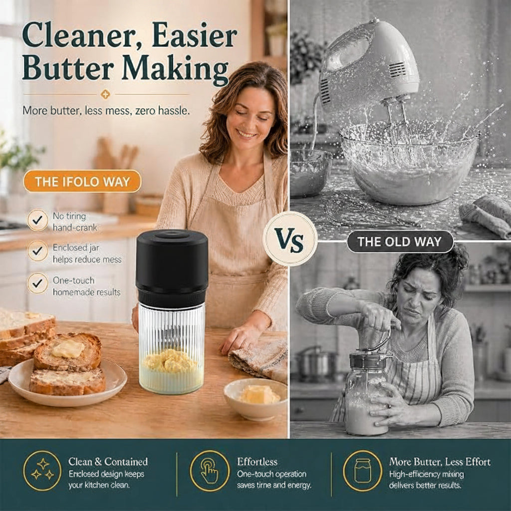 Electric Butter Churn – One-Touch Butter Maker in 5–10 Mins