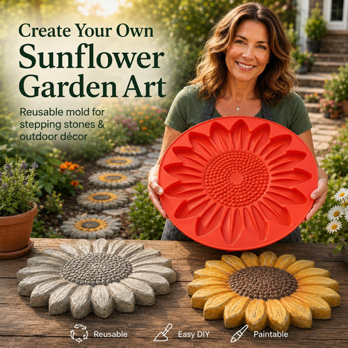 💥 LAST DAY 70% OFF - 🌻 Reusable Sunflower Stepping Stone Mold (📦Buy 2 Free Shipping)