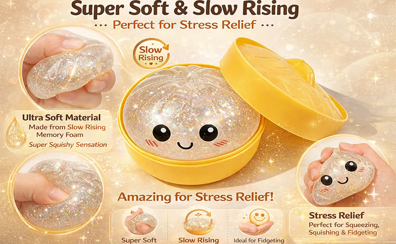 Expressive Dumpling Squishy -Fidget Toy
