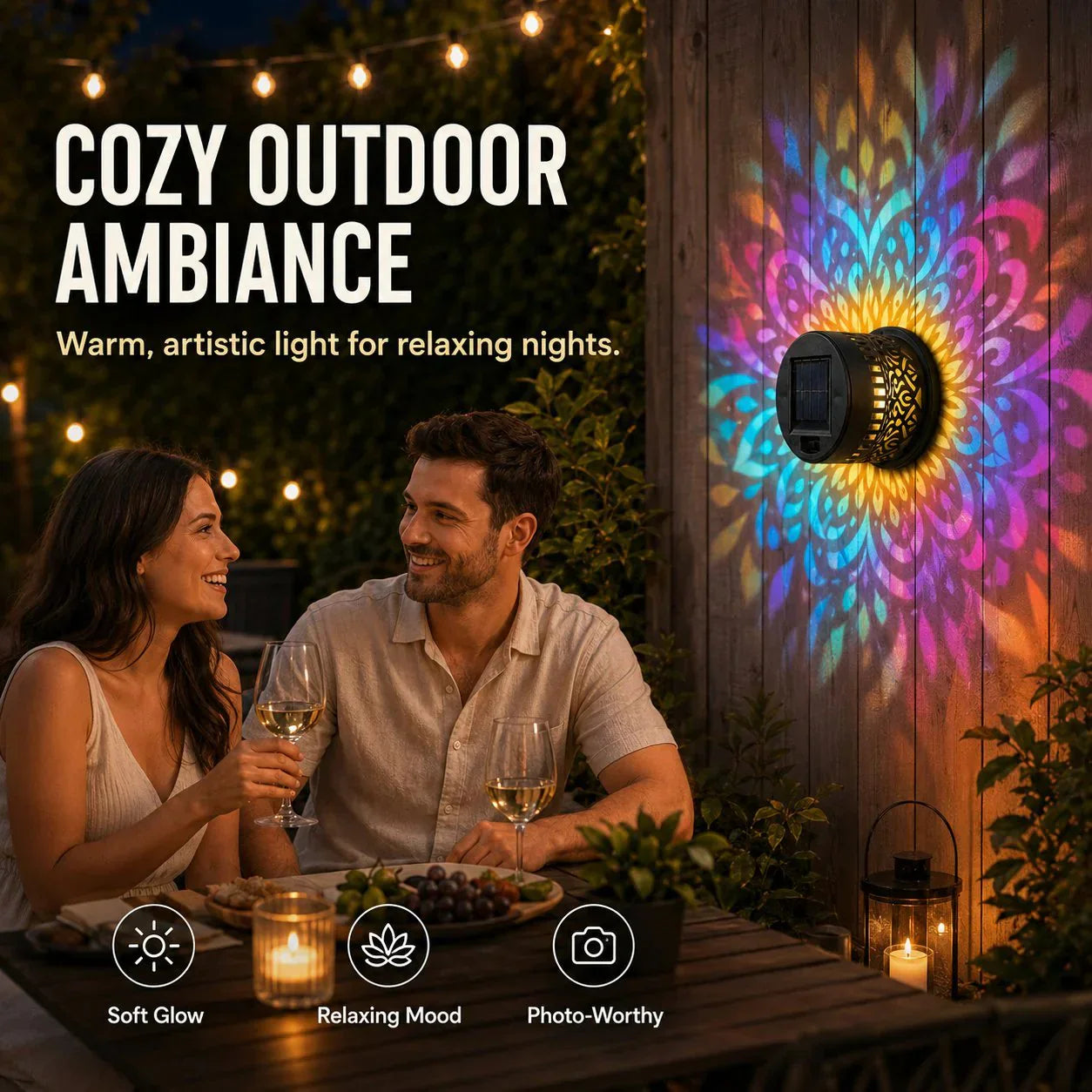 💓💓Surprise Price: Only $8.99!!🔥Solar-Powered Mandala Projector Light🎁🏠