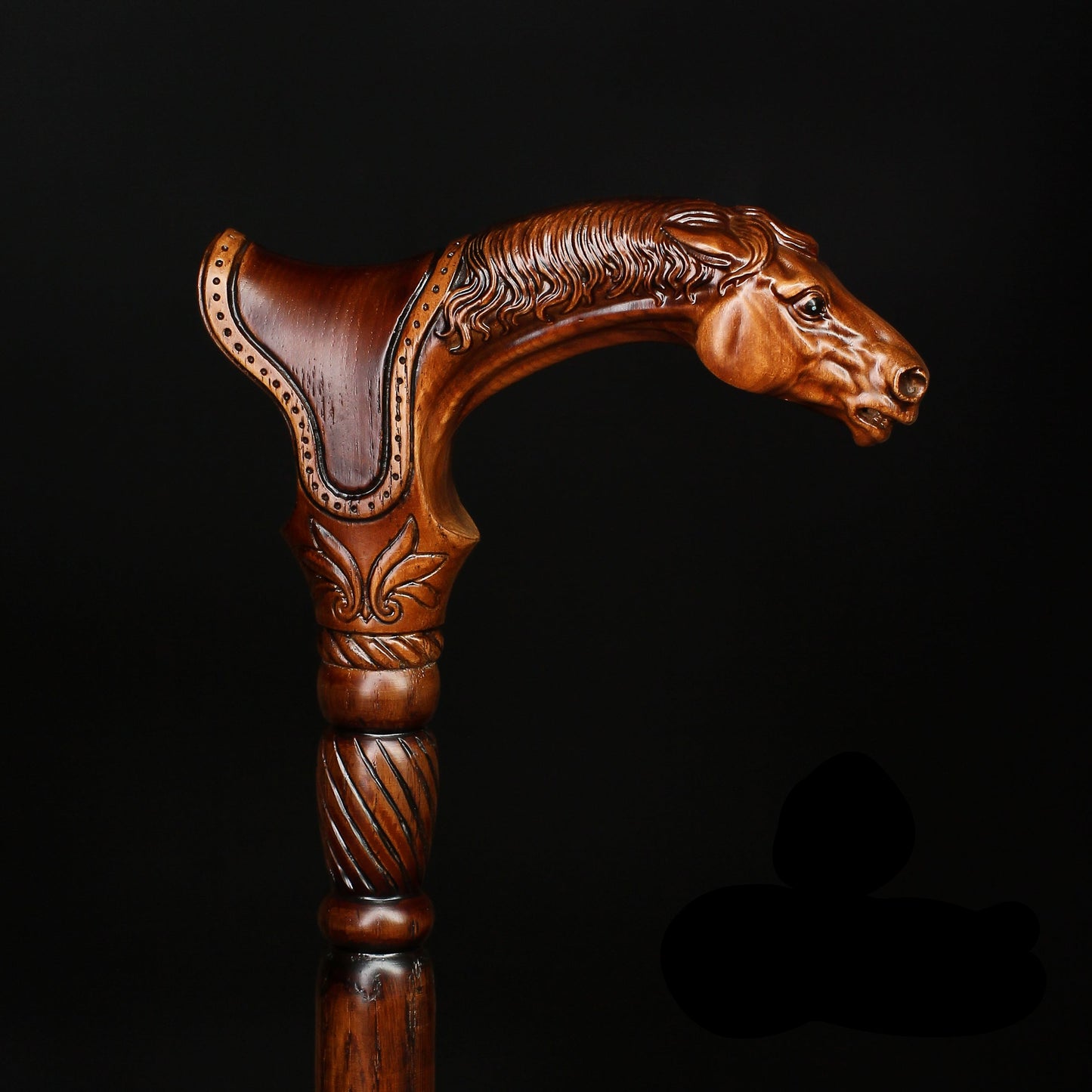 Horse with Saddle – Designer Wooden Walking Cane