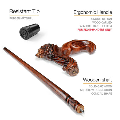 Lion Head – Ergonomic Walking Cane