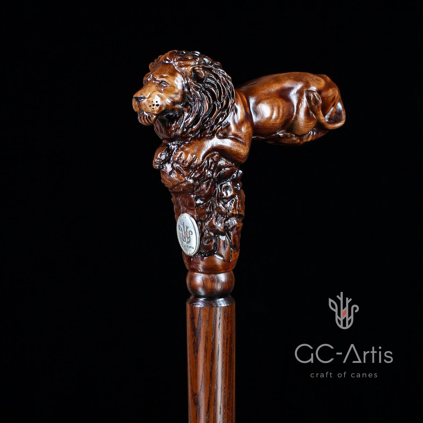 Lion King – Designer Wooden Walking Cane