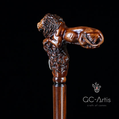 Lion King – Designer Wooden Walking Cane