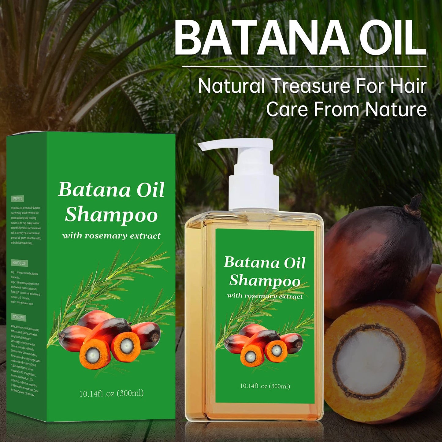 Batana Oil Shampoo with Rosemary Extract
