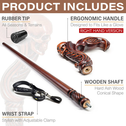 Skull Head – Ergonomic Walking Cane