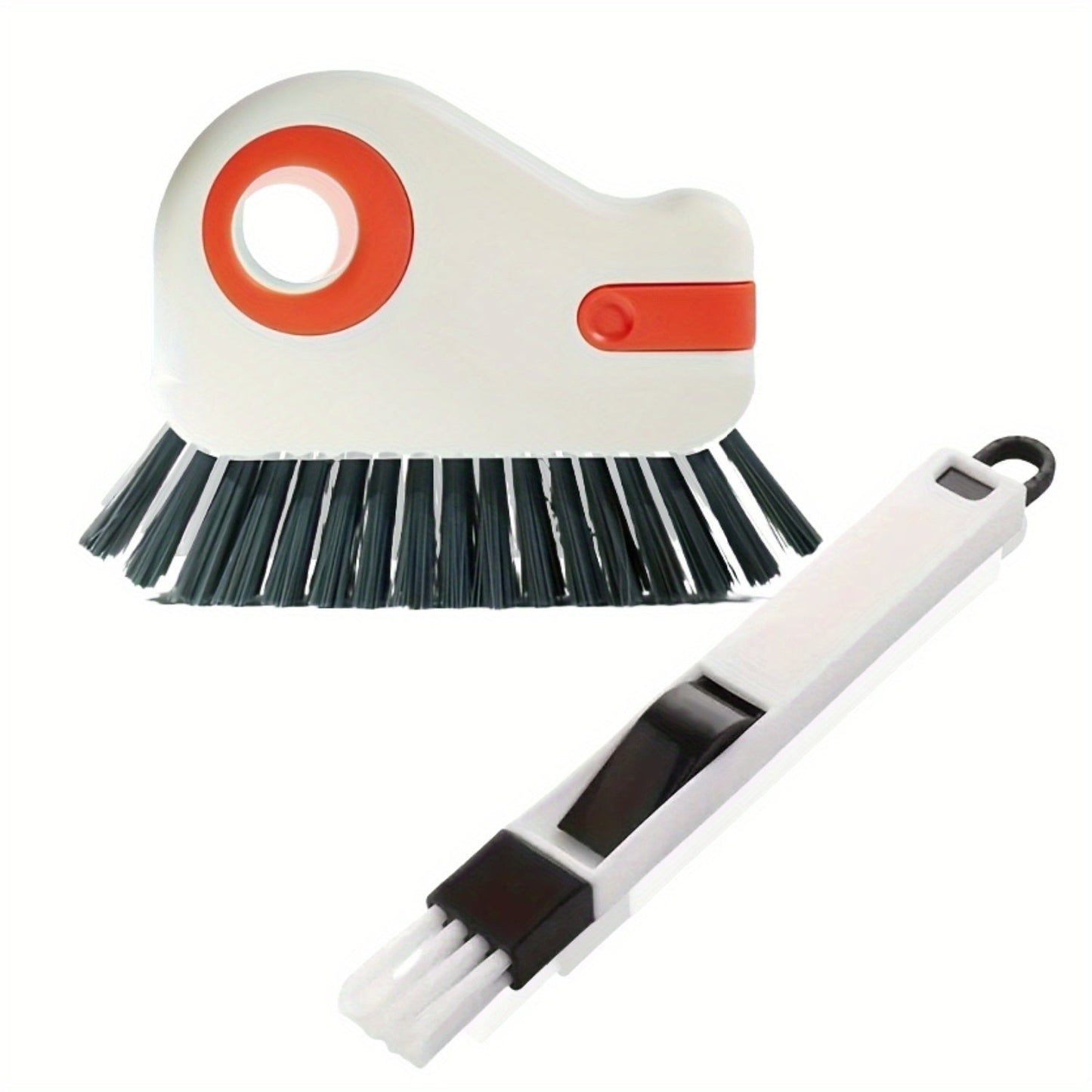 2pcs set| Window Track Cleaning Brush - Detachable Door & Window Sill Scrubber, Glass Corner Cleaner, Plastic Uncharged Ledge Gap Cleaner for Living Room, Bedroom, Kitchen, Use, Window Cleaning Brush | Durable Plastic Brush