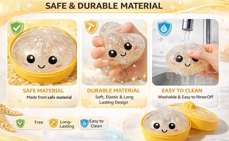 Expressive Dumpling Squishy -Fidget Toy