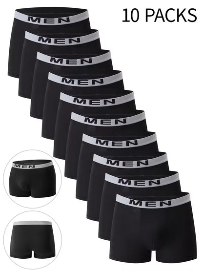 10-Pack Men'S Boxer Briefs | Casual, Breathable