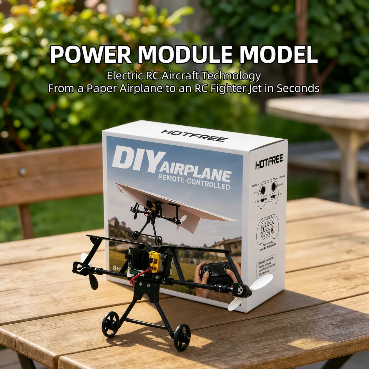 Paper Airplane Kit with Gyro Stabilizer and Remote Control