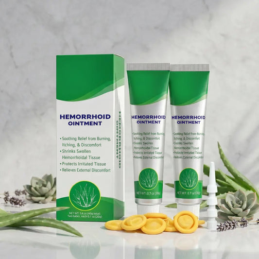 Organic Hemorrhoid Treatment Cream-Gel, Healing & Soothing Relief with Aloe Vera, Relieves Itching, Pain & Swelling